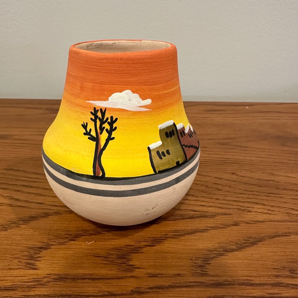 Native American Signed Hand Painted Pottery